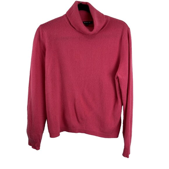 Studio E Cashmere Pink Turtleneck Sweater Women's Size L - Picture 1 of 8
